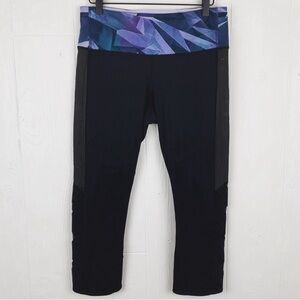 Lululemon Var City Crop - Black / Pretty Prism Multi Size 6